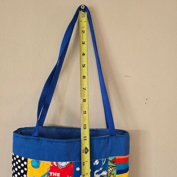 Dr Seus Colorful Patchwork Tote Bag Hand Made - Picture 5 of 8